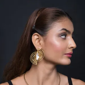 Irdis Two Halves Pearl Danglers
