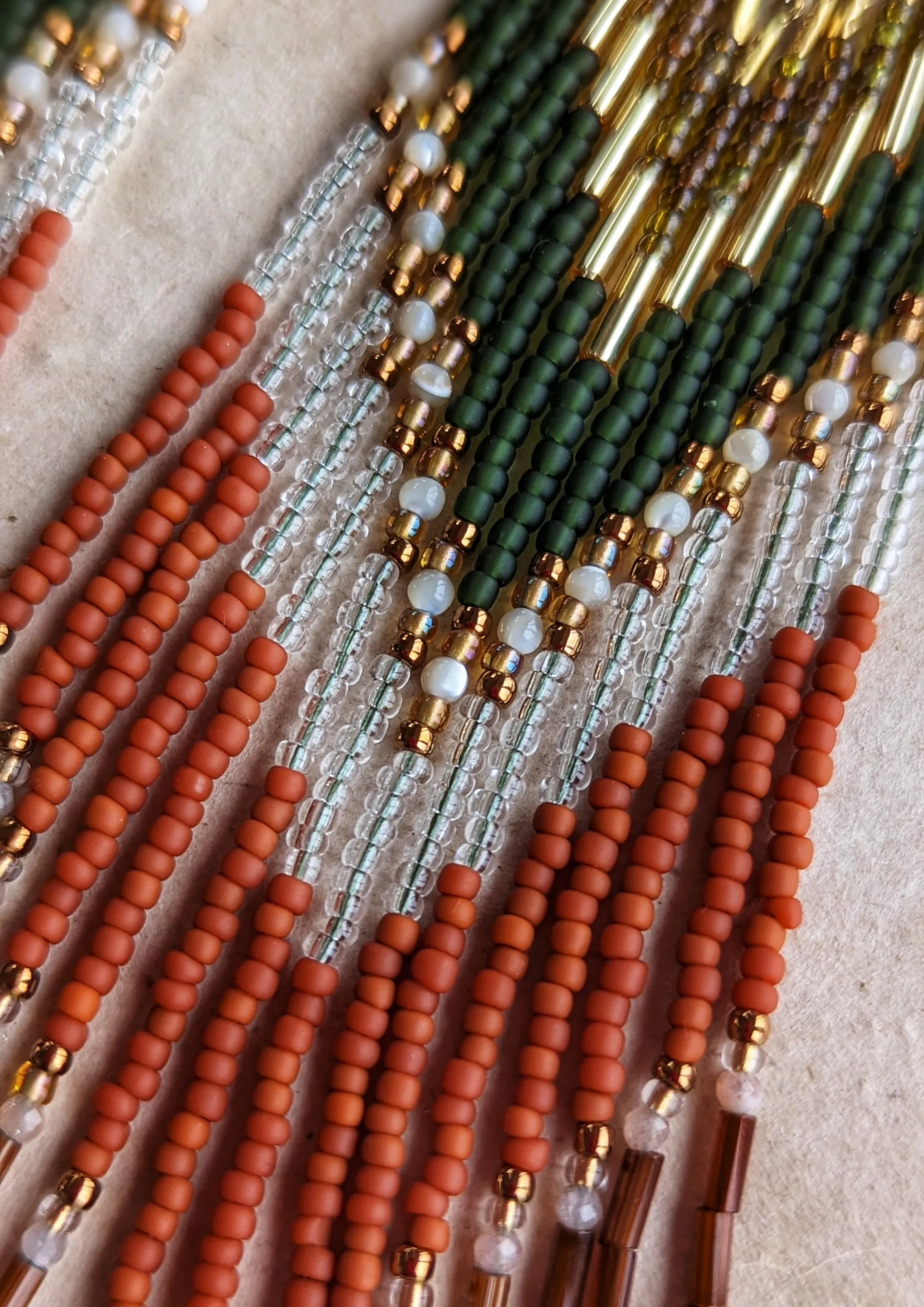 Isabel Terracotta Seed Bead Earrings