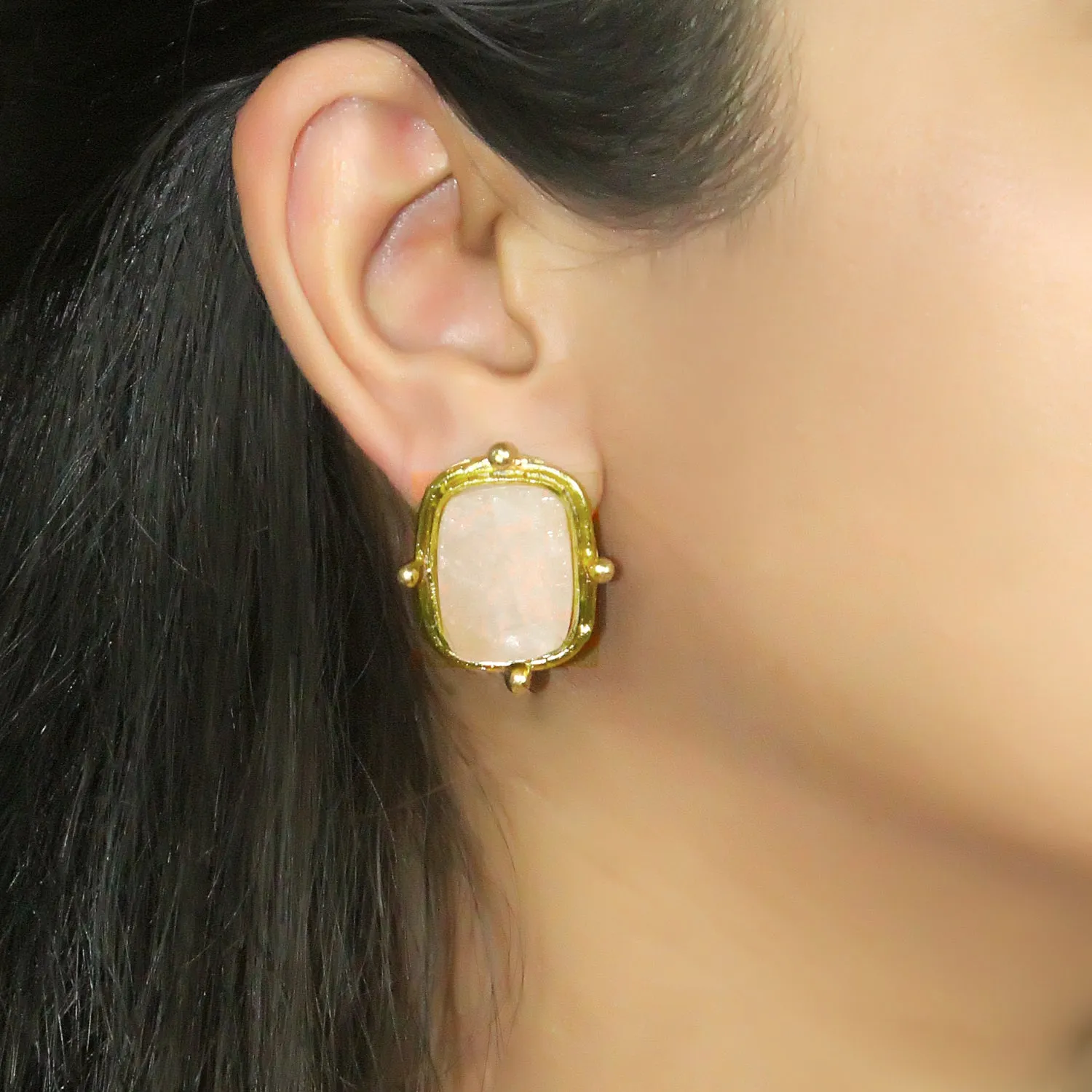 Isabella Semi Precious Stone Stud Earrings