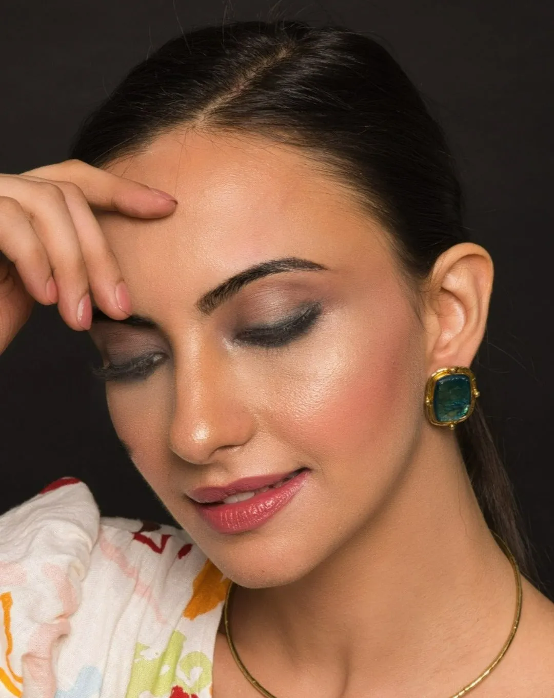 Isabella Semi Precious Stone Stud Earrings