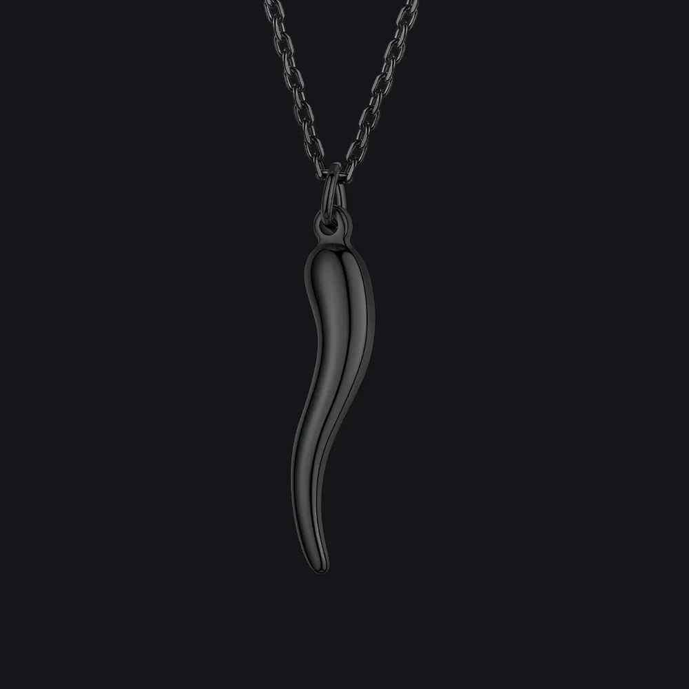 Italian Horn Necklace Cornicello Pendant for Men Women