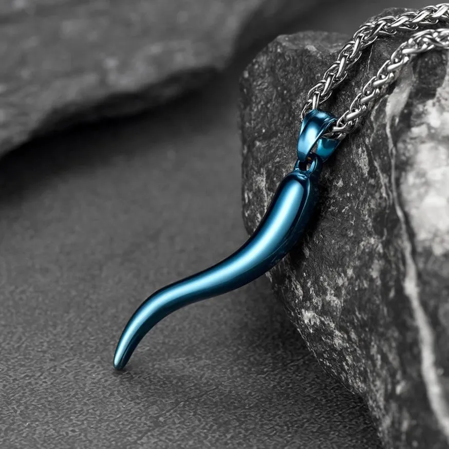 Italian Horn Necklace Cornicello Pendant for Men Women