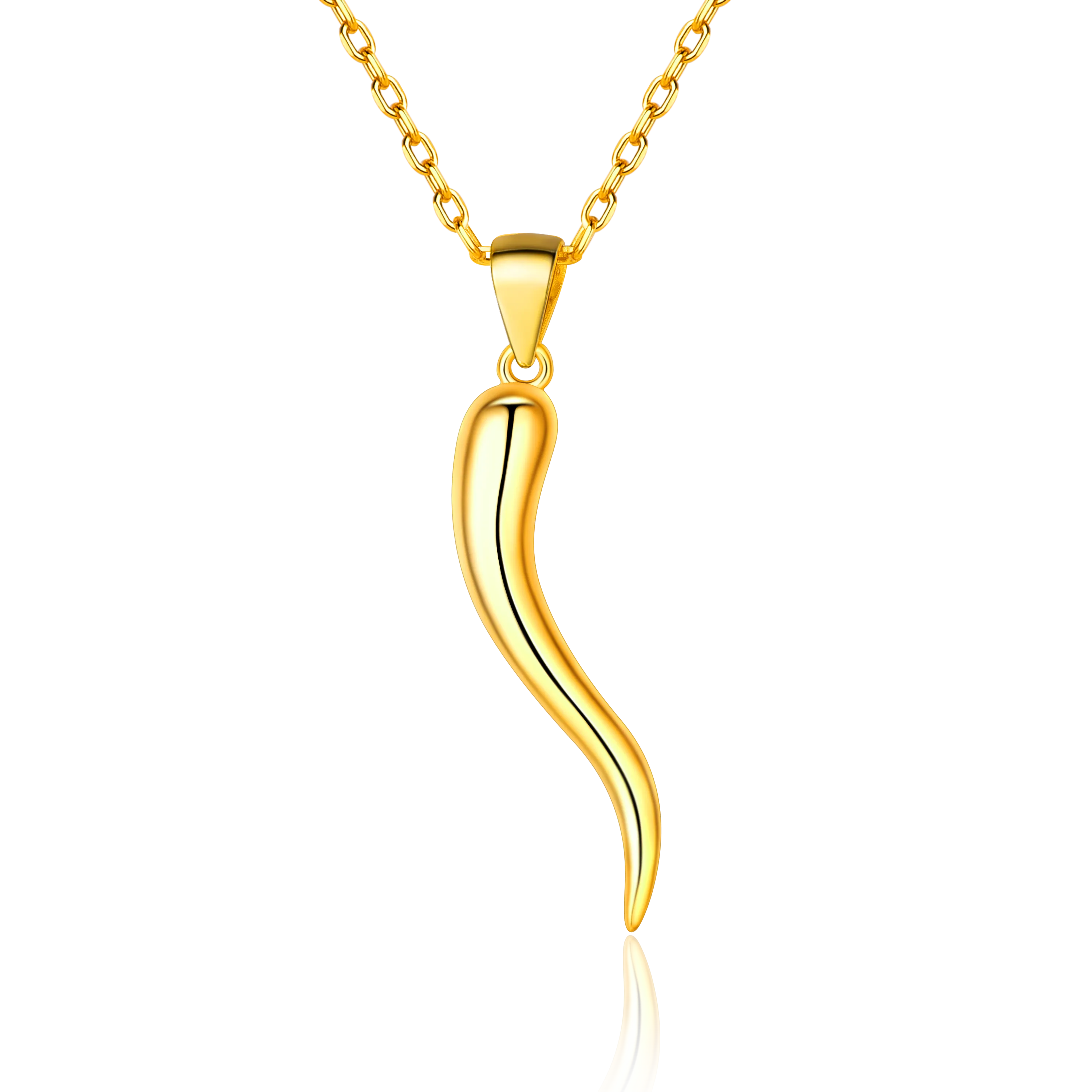 Italian Horn Necklace Cornicello Pendant for Men Women