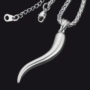 Italian Horn Necklace Cornicello Pendant for Men Women