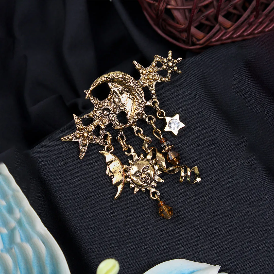 Kavove Moonlight Melody Golden Colour Brooch