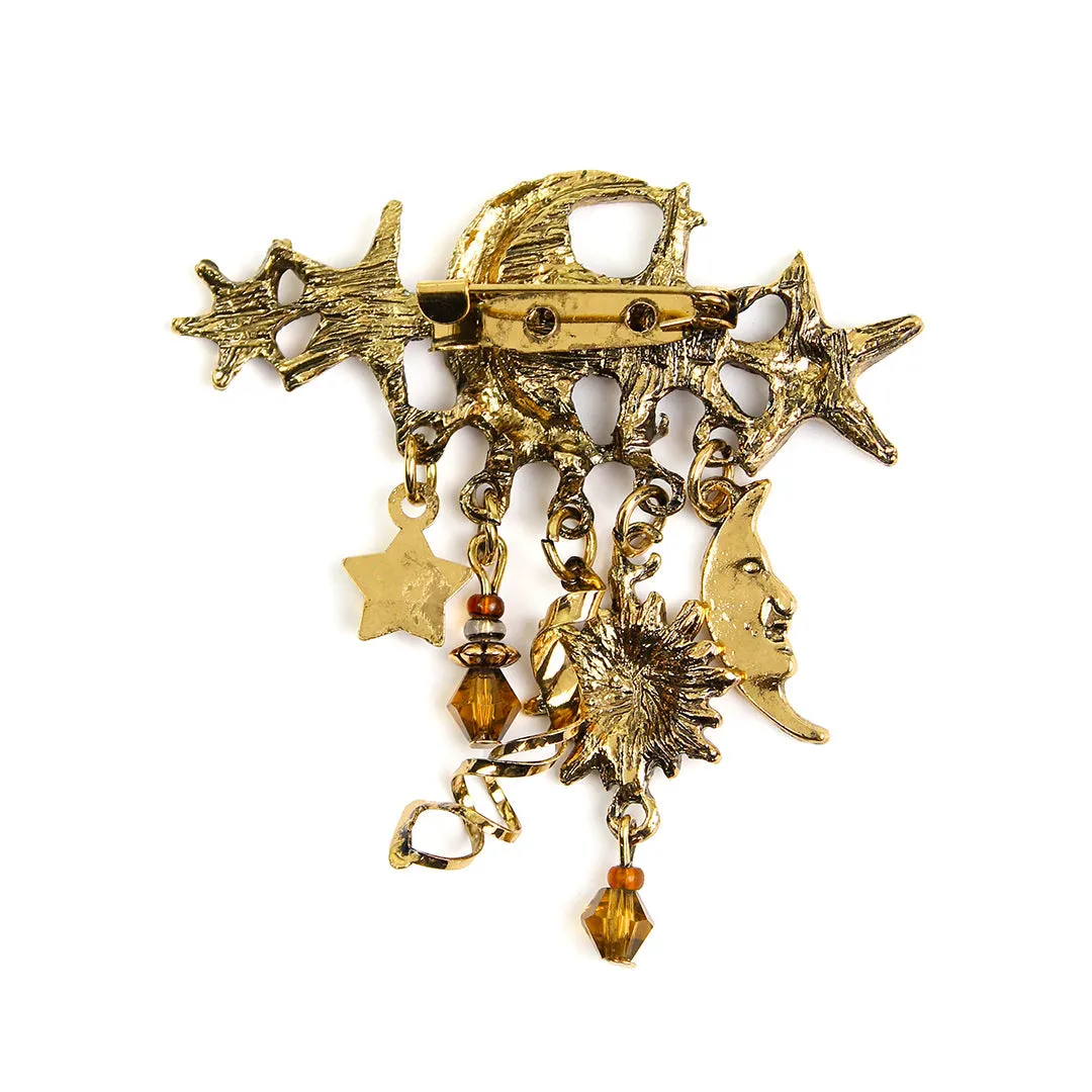 Kavove Moonlight Melody Golden Colour Brooch