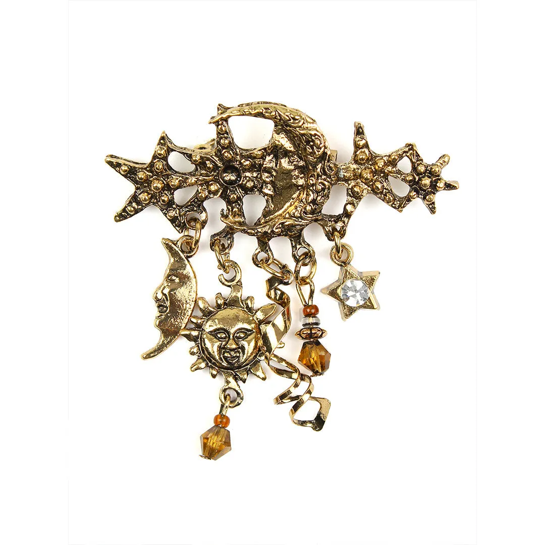 Kavove Moonlight Melody Golden Colour Brooch