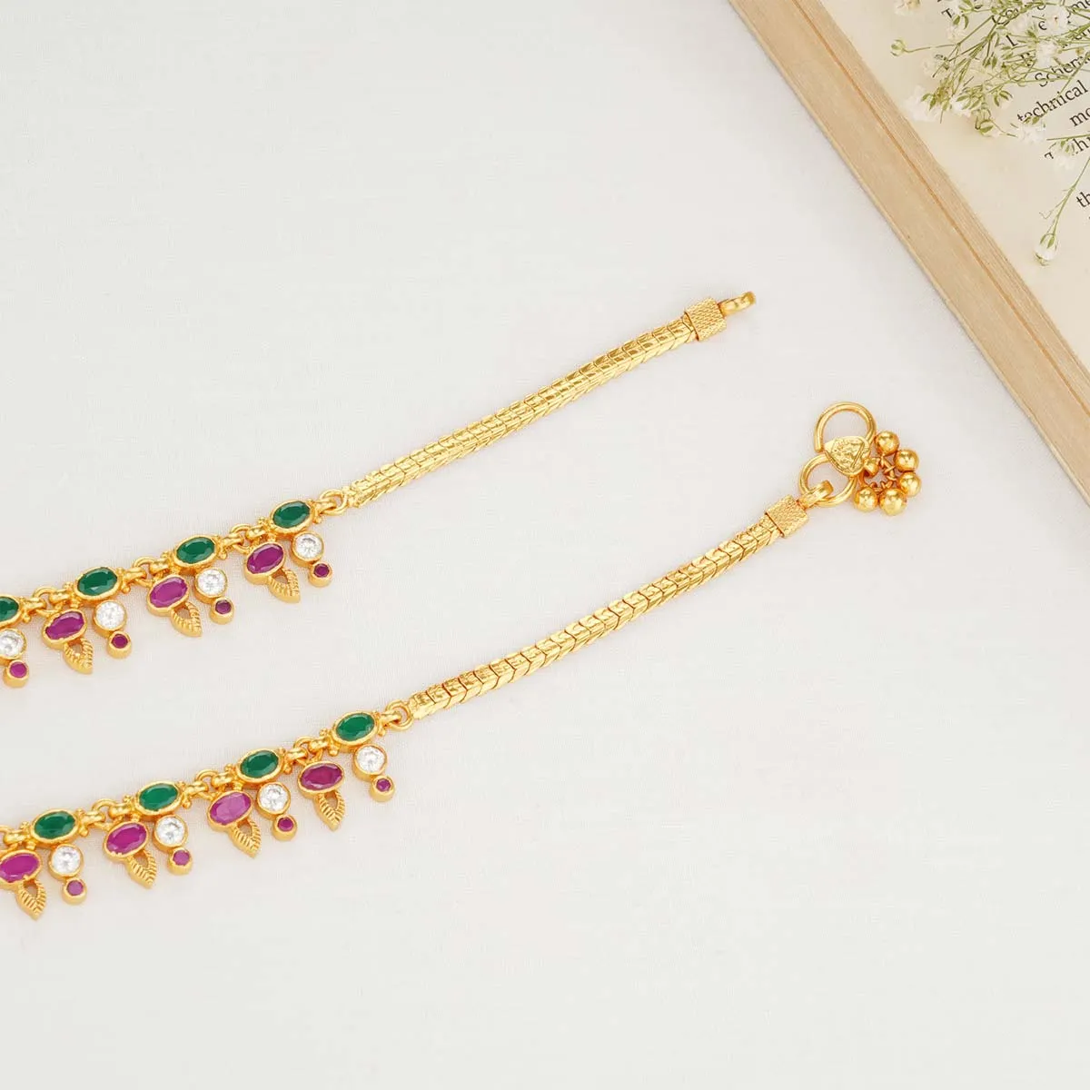 Keerthu Gold Platted Anklet