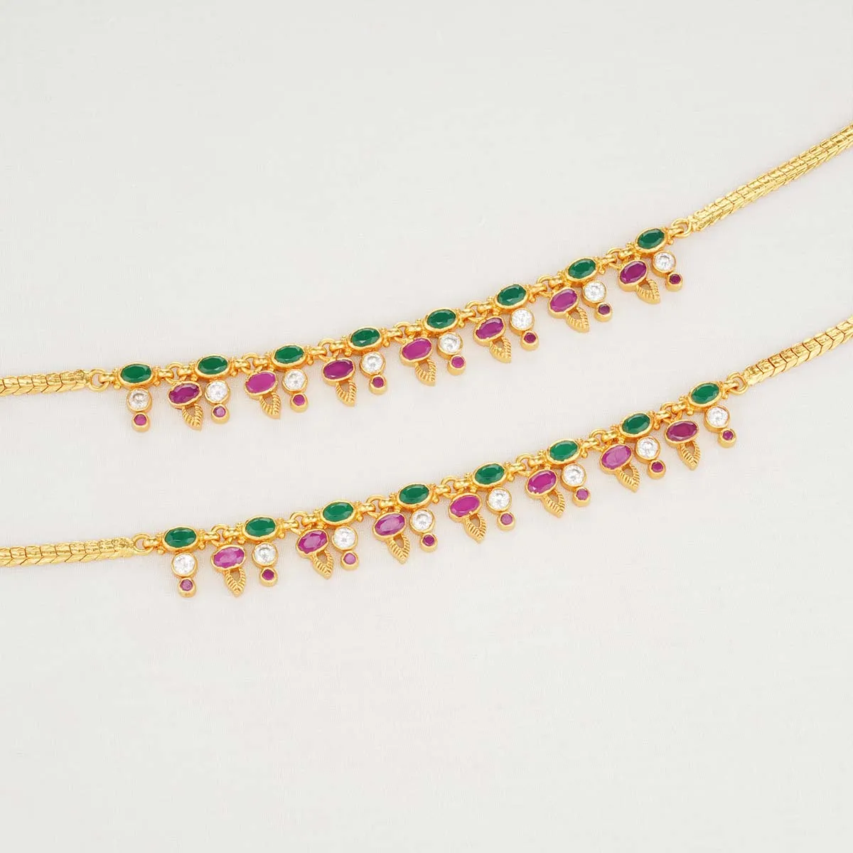 Keerthu Gold Platted Anklet