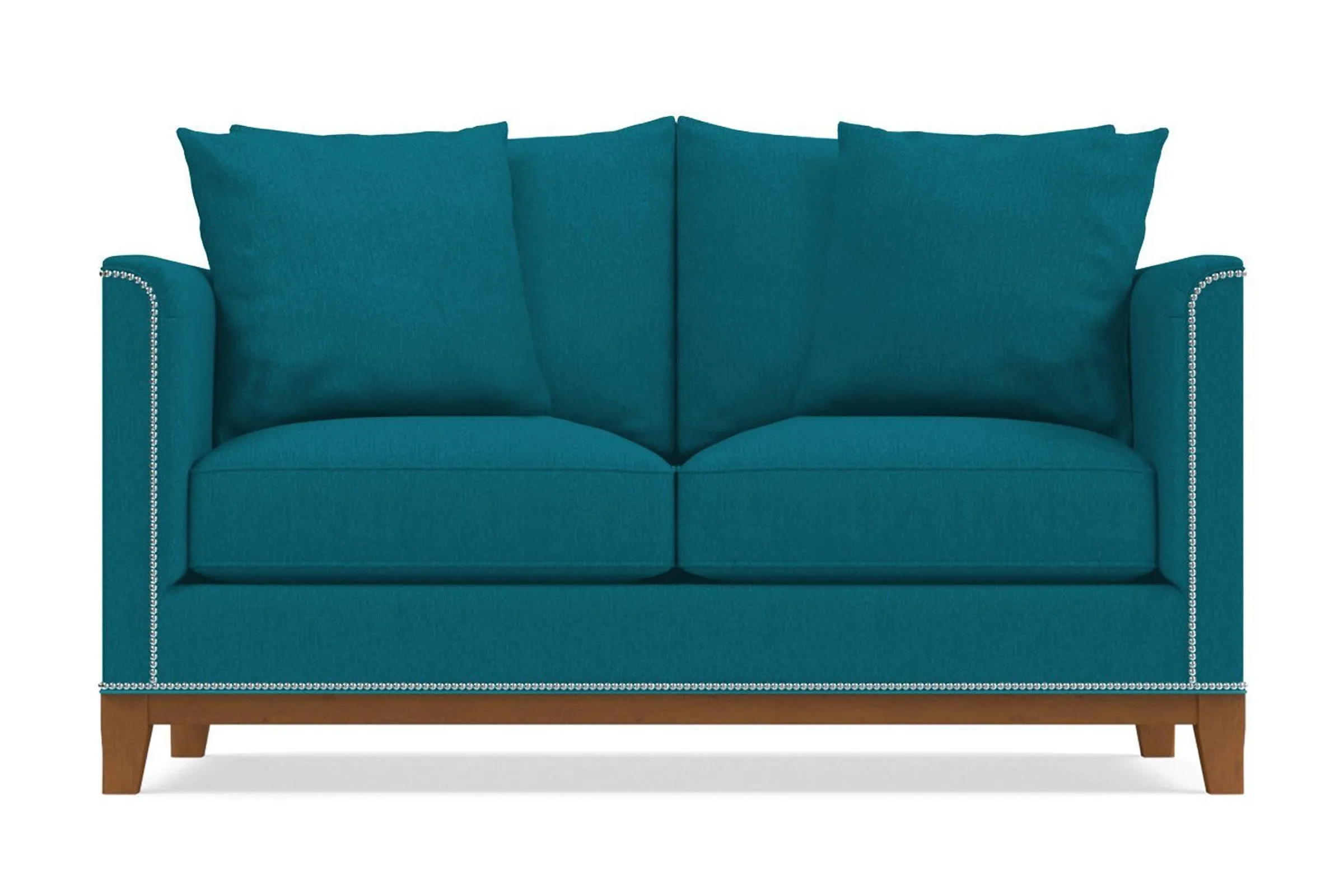 La Brea Twin Size Sleeper Sofa Bed :: Leg Finish: Pecan / Sleeper Option: Memory Foam Mattress