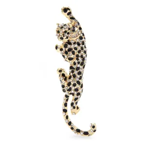 Leopard Big Climbing Enamel Brooches Pins New Year Gift