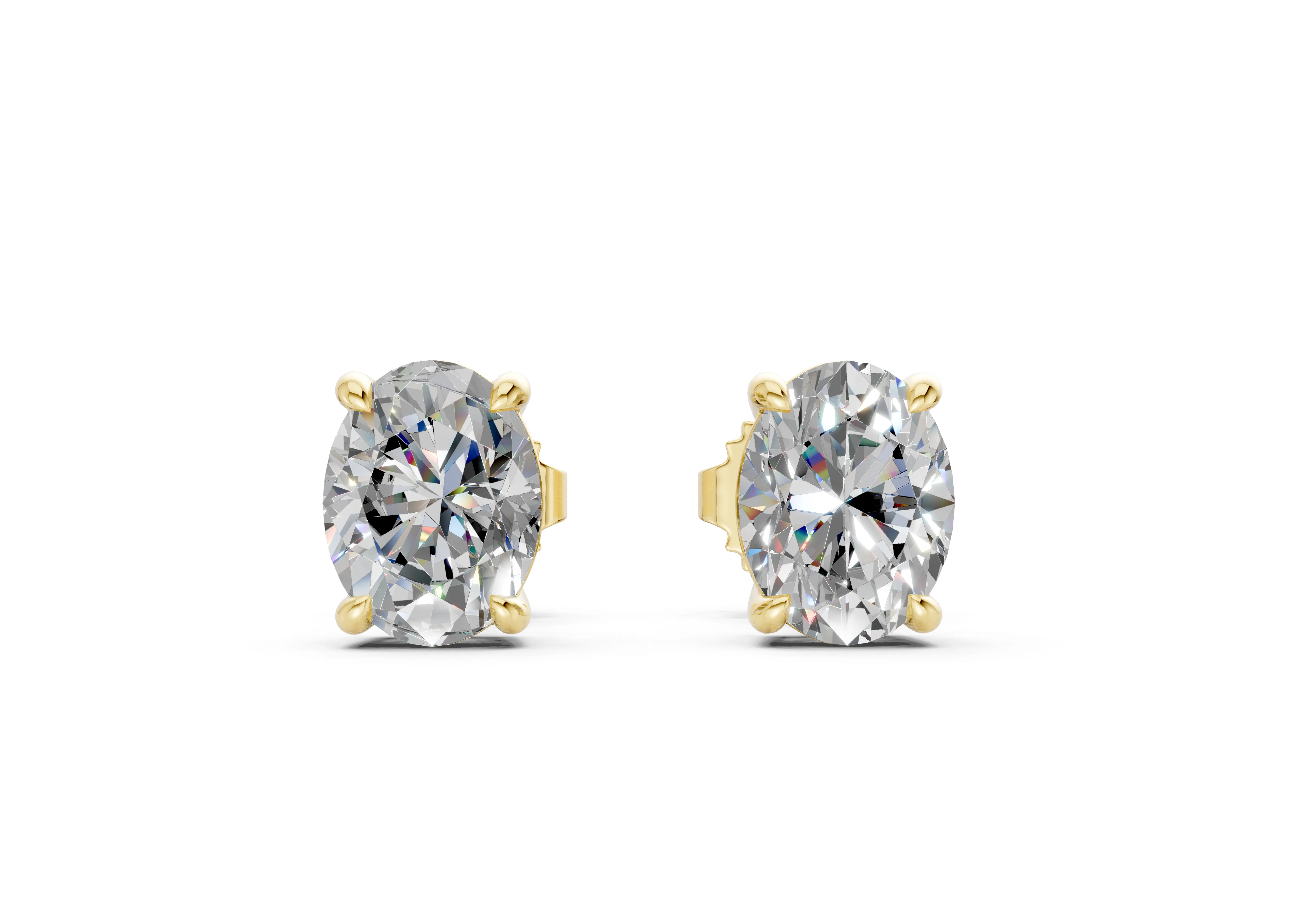London Classic Oval Diamond Studs