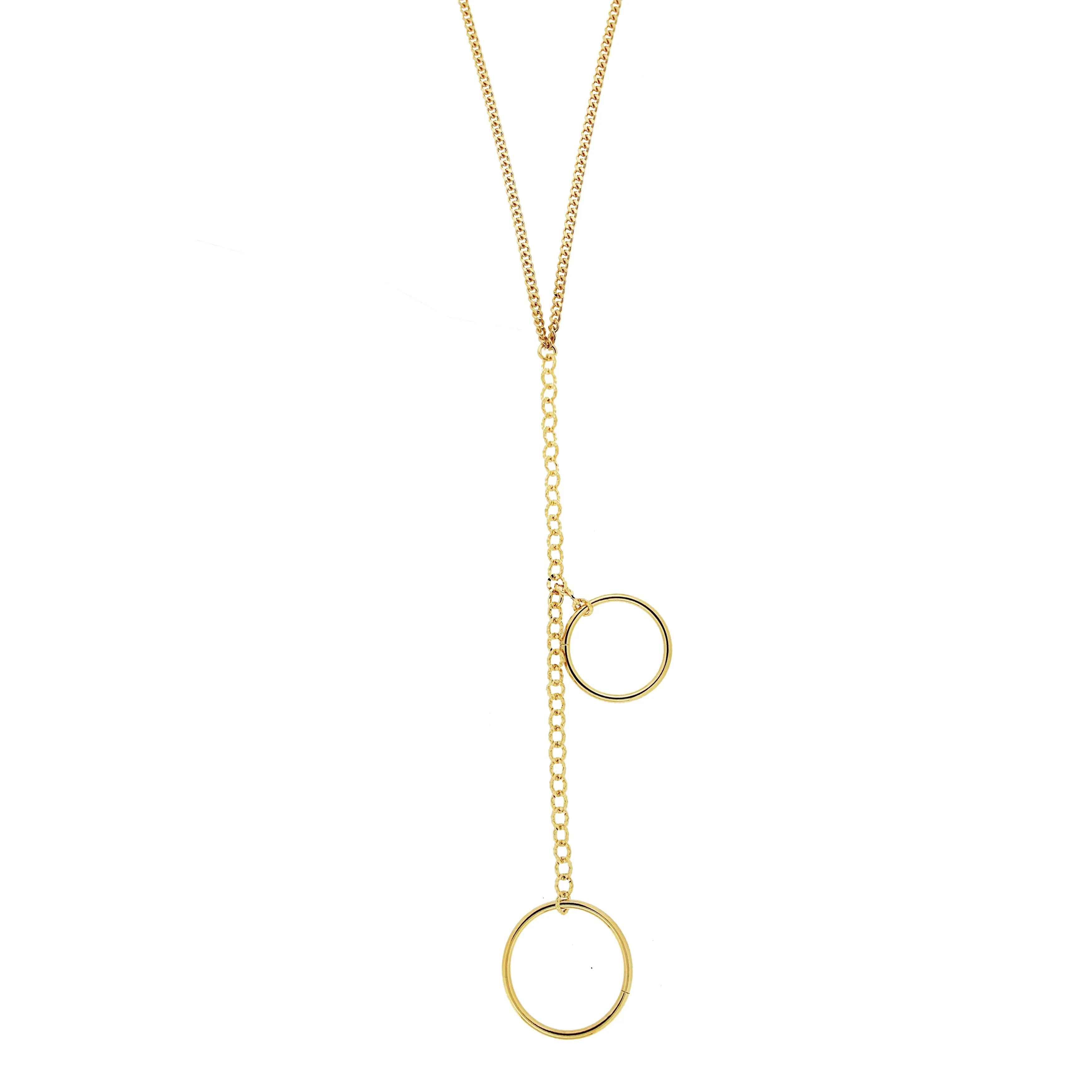 Long Ring Drops Necklace
