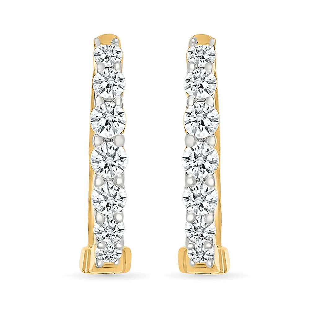 Loop in diamond Classic Earrings