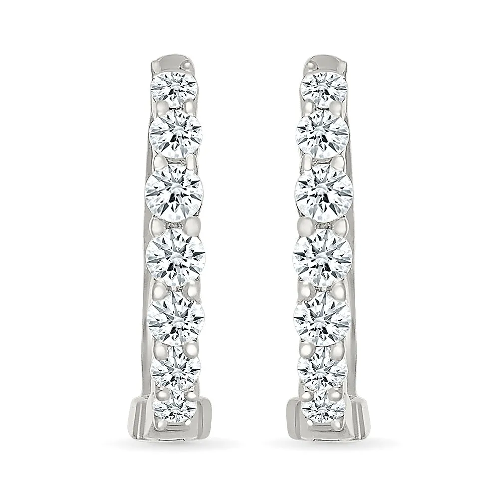 Loop in diamond Classic Earrings