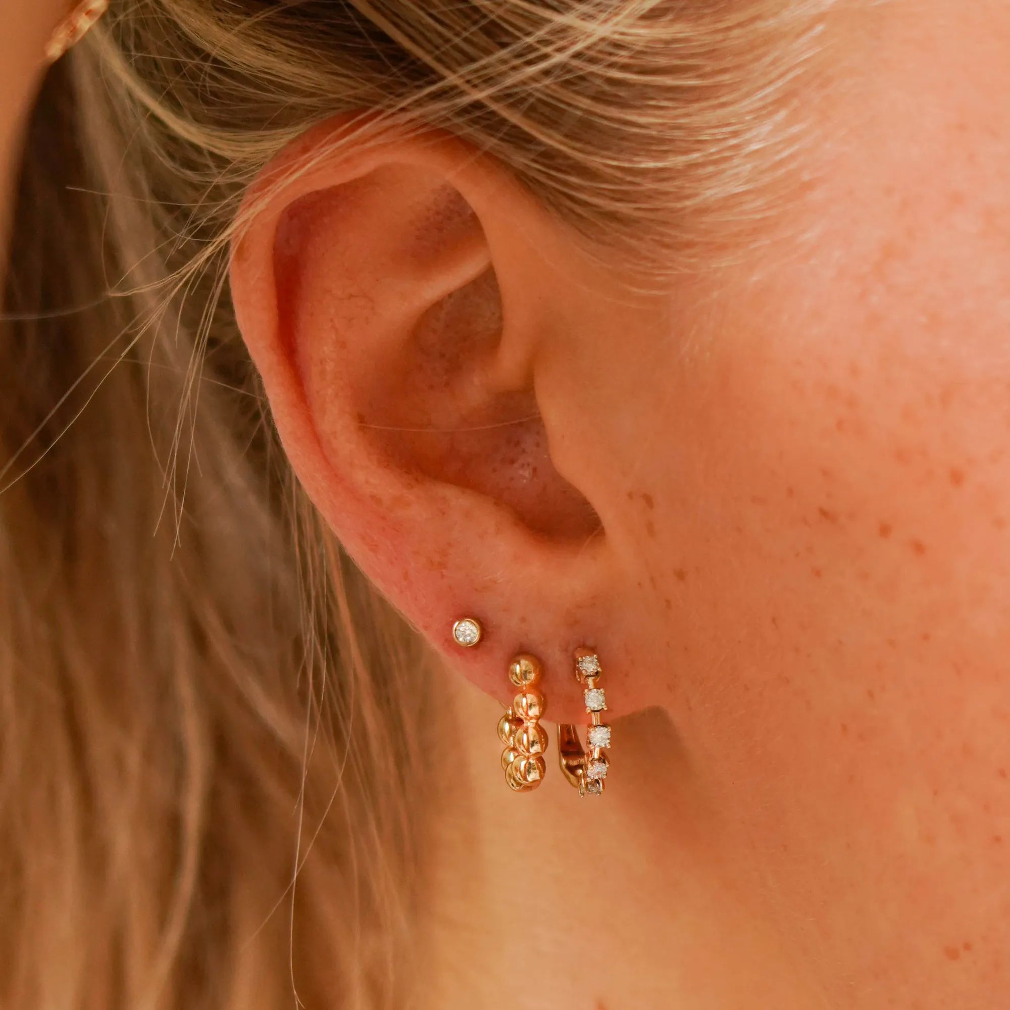 Lulu Jack Bezel Diamond Studs