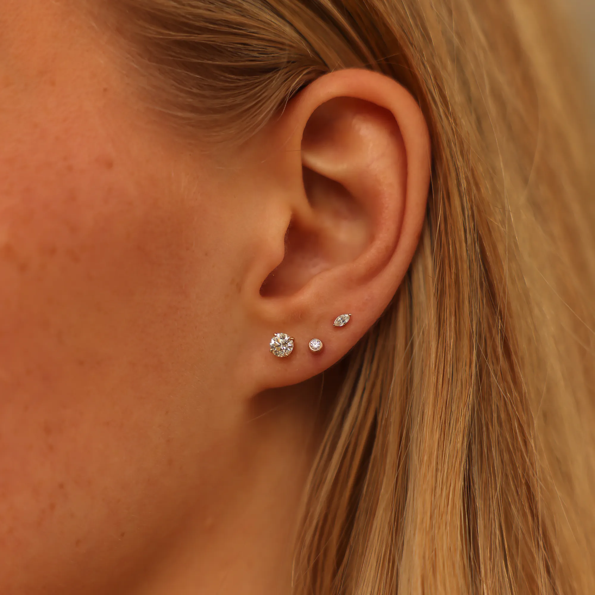 Lulu Jack Bezel Diamond Studs