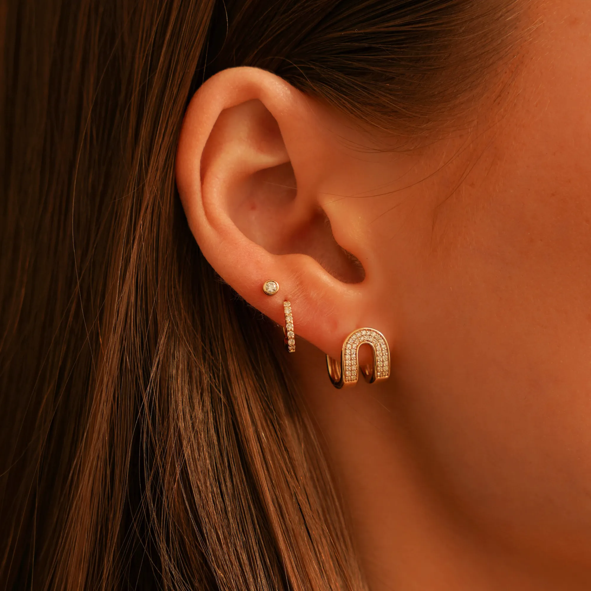 Lulu Jack Bezel Diamond Studs
