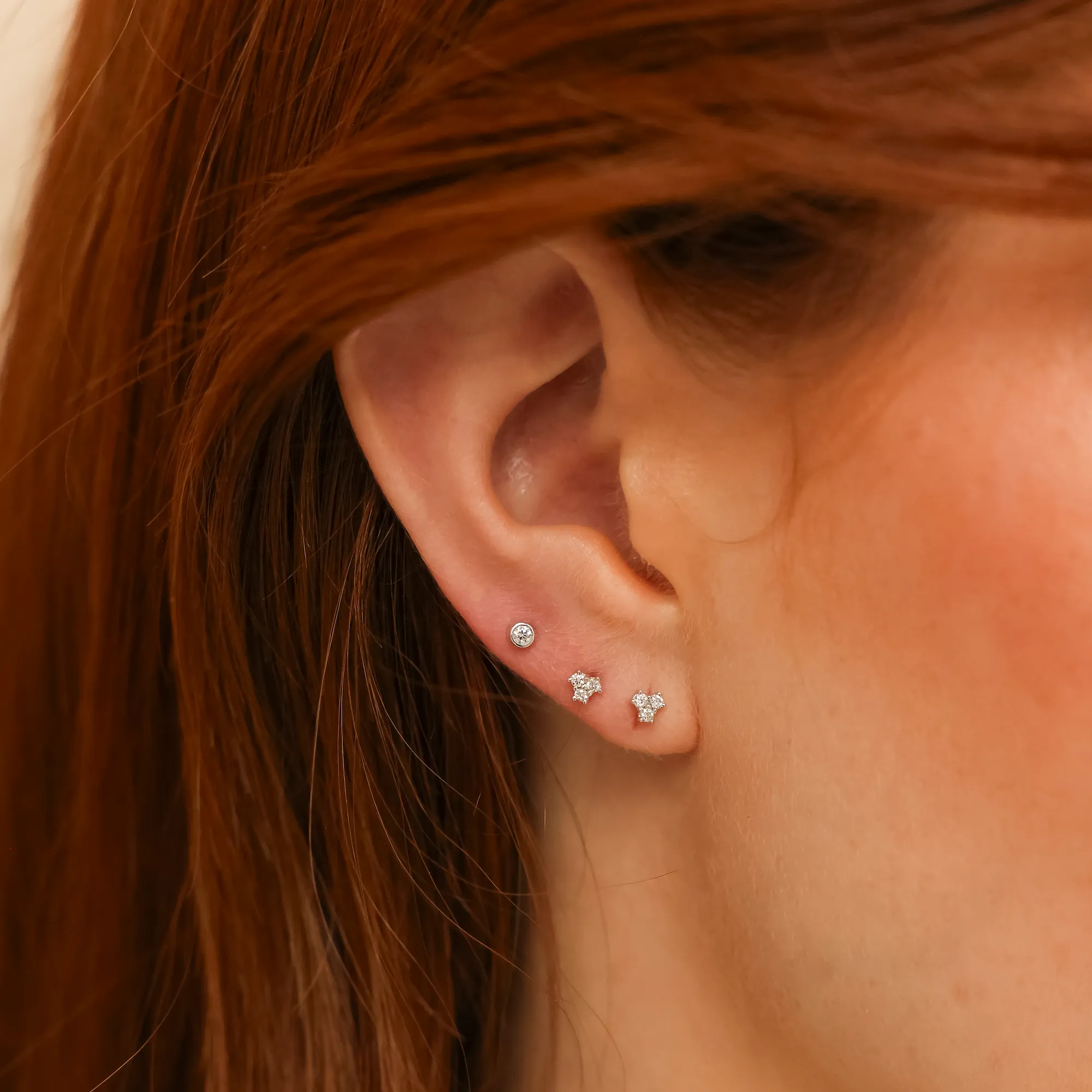 Lulu Jack Bezel Diamond Studs