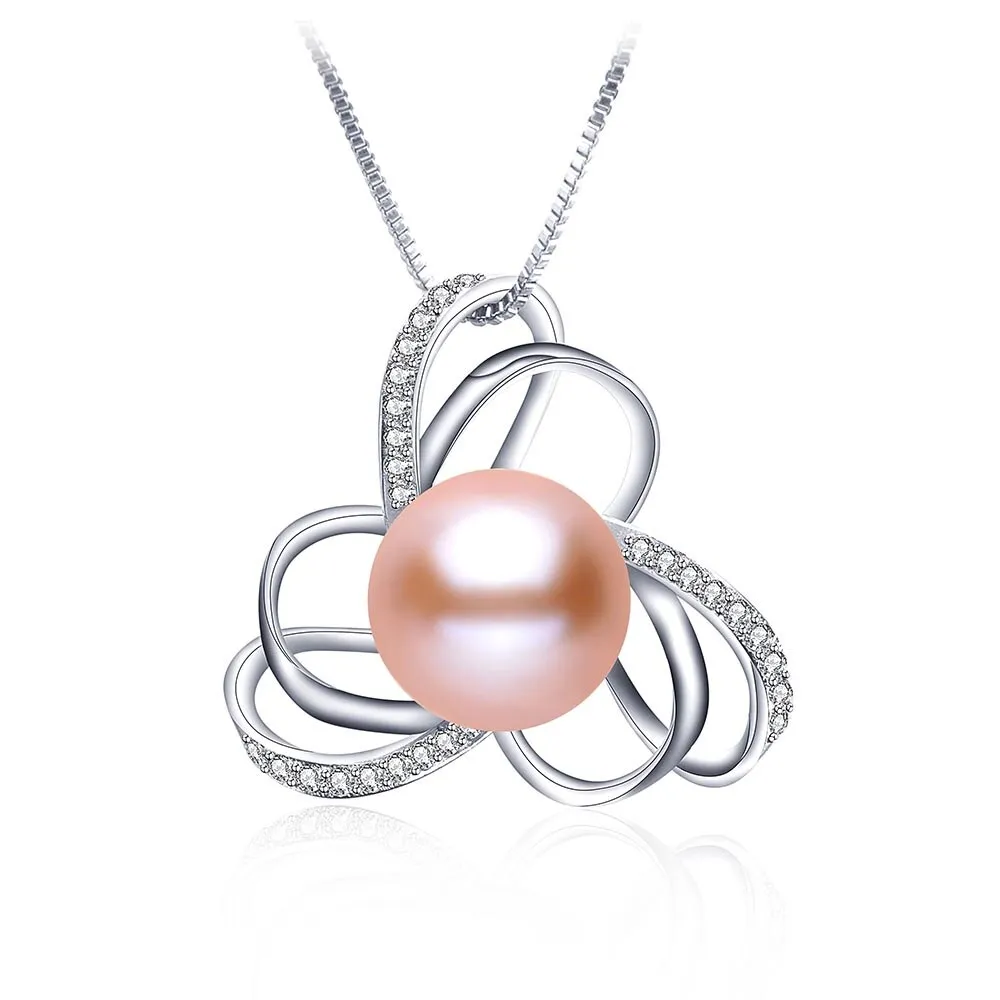 Luxury Zircon Natural Freshwater Pearl Pendants For Women