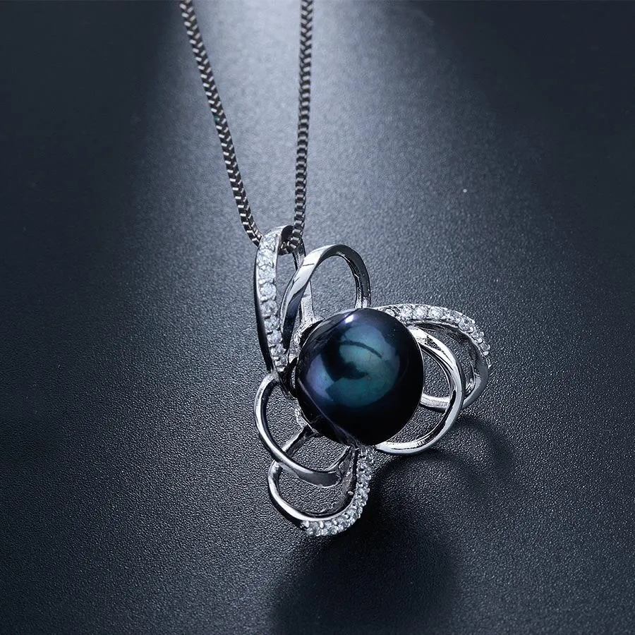 Luxury Zircon Natural Freshwater Pearl Pendants For Women