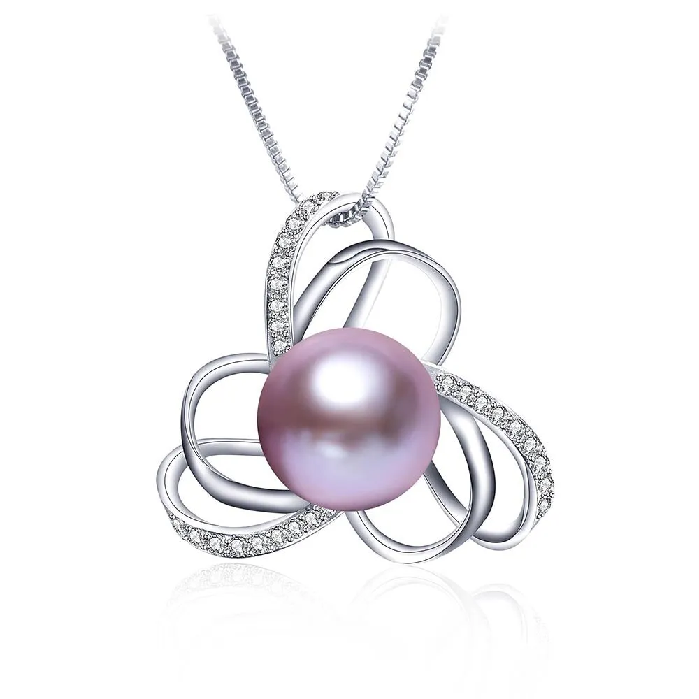 Luxury Zircon Natural Freshwater Pearl Pendants For Women
