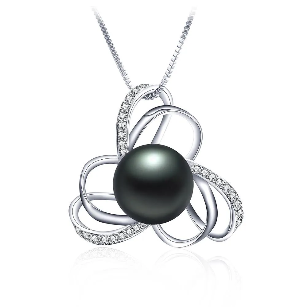 Luxury Zircon Natural Freshwater Pearl Pendants For Women