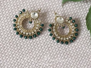 Meghna Royal Dark Teal Green Earrings