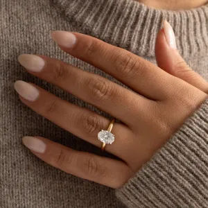 MIAMI | Oval Solitaire Lab Diamond Set in 18ct Gold 1.55ct