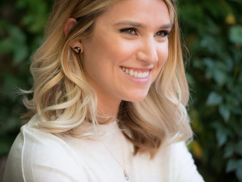 Moonbeam   Stardust Studs - Black Agate