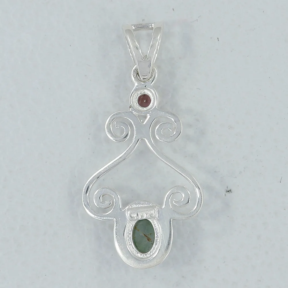 Multi Tourmaline Silver Pendants