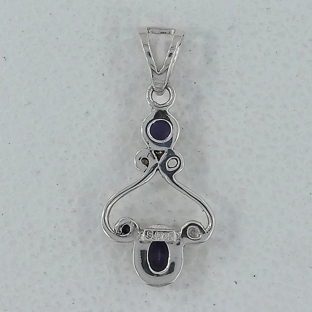 Multi Tourmaline Silver Pendants