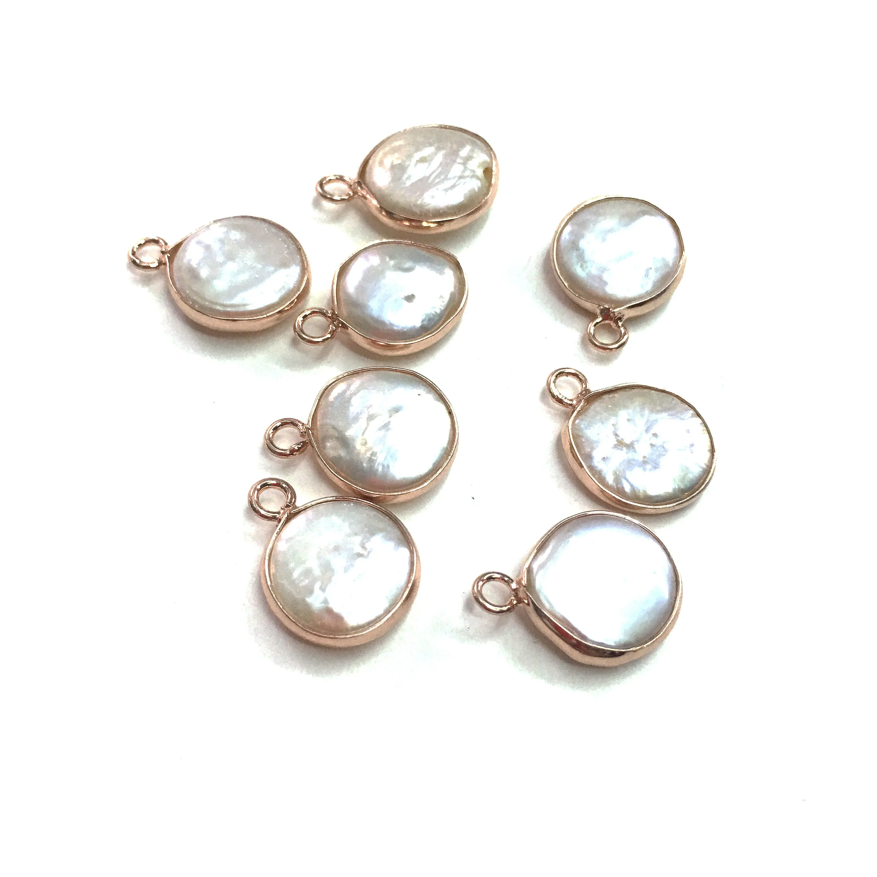 Natural Freshwater Pearl Pendants Charms Pendants for Jewelry Making DIY Accessories Fit Necklaces Size  13x18mm