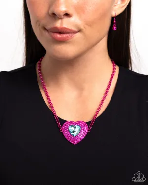 Necklaces Locket Leisure - Pink N046