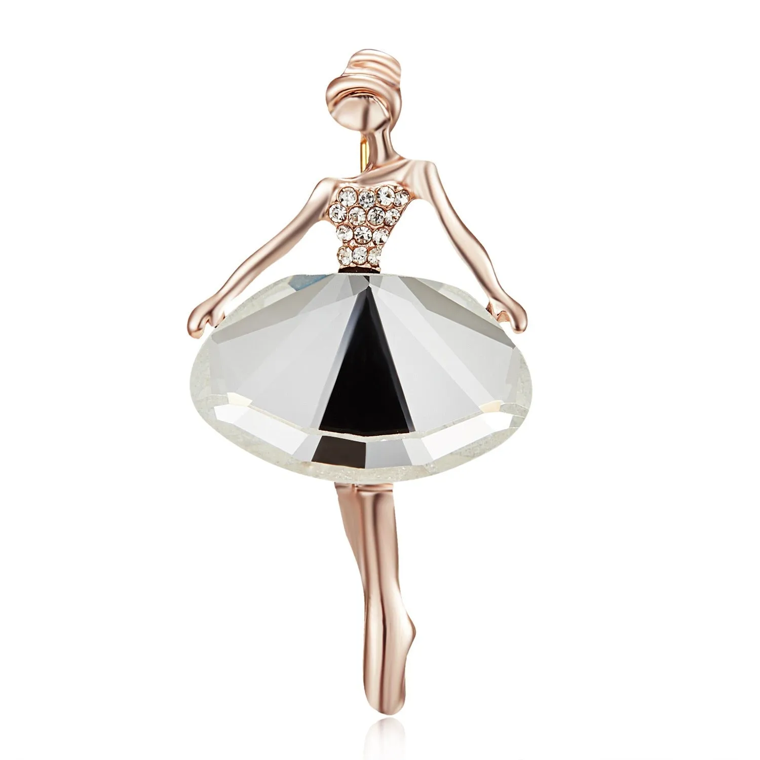 New Creative Exquisite Women Rhinestone Bellet Dancer Brooches