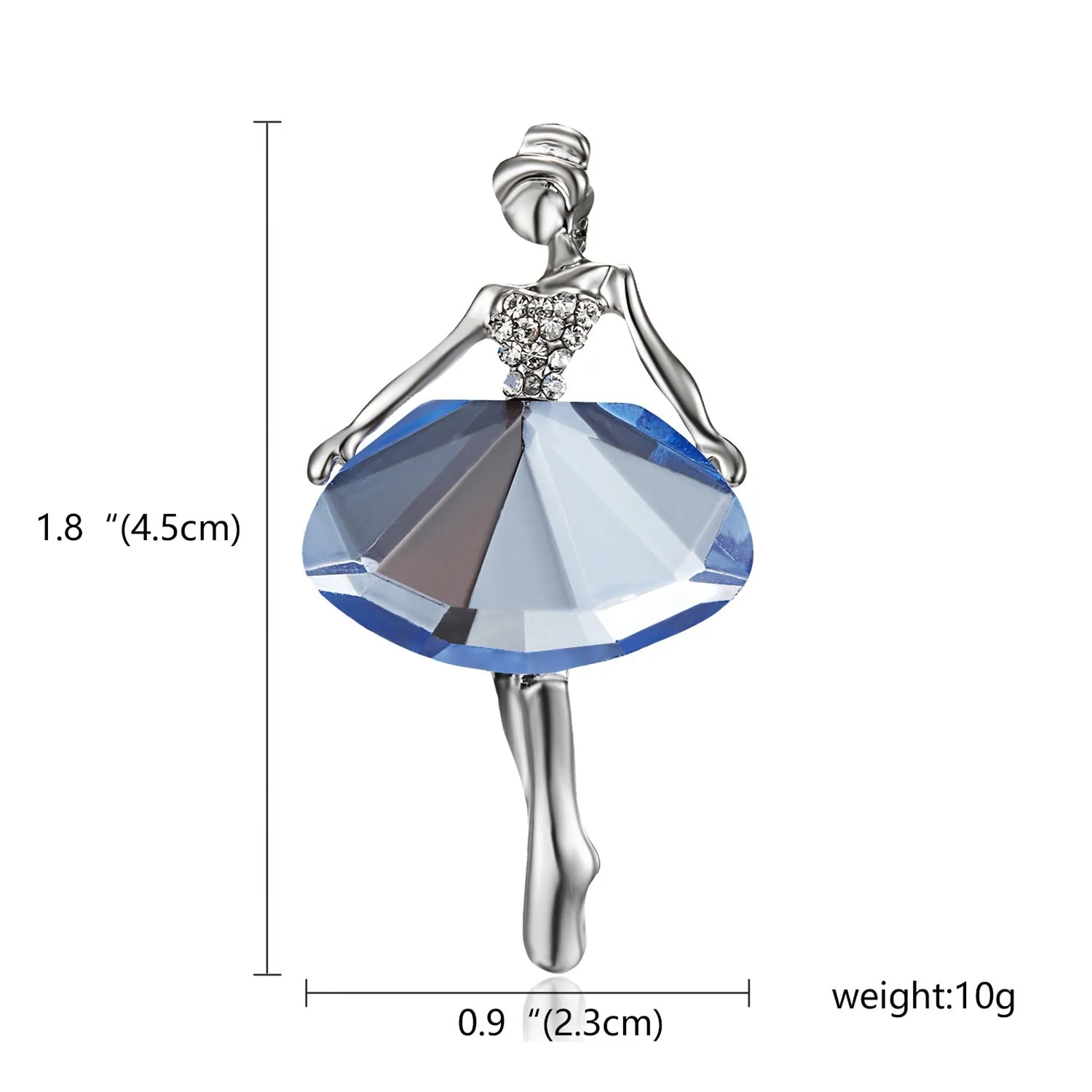 New Creative Exquisite Women Rhinestone Bellet Dancer Brooches