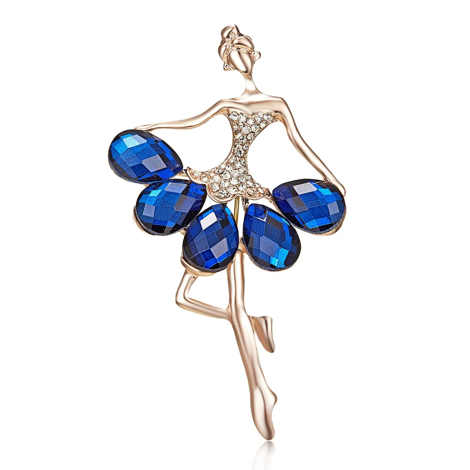 New Creative Exquisite Women Rhinestone Bellet Dancer Brooches