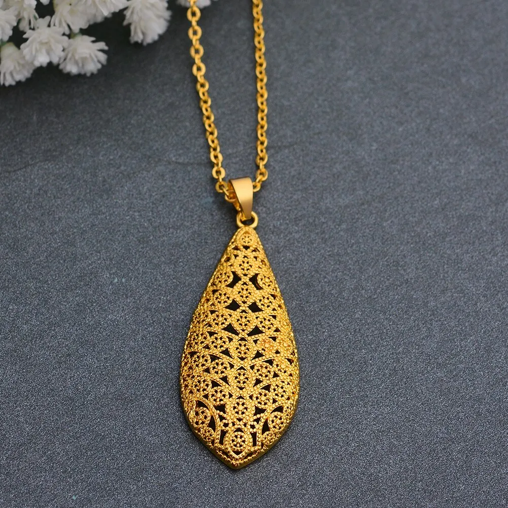 New Ethiopian Necklaces Pendants Gold Color Jewelry