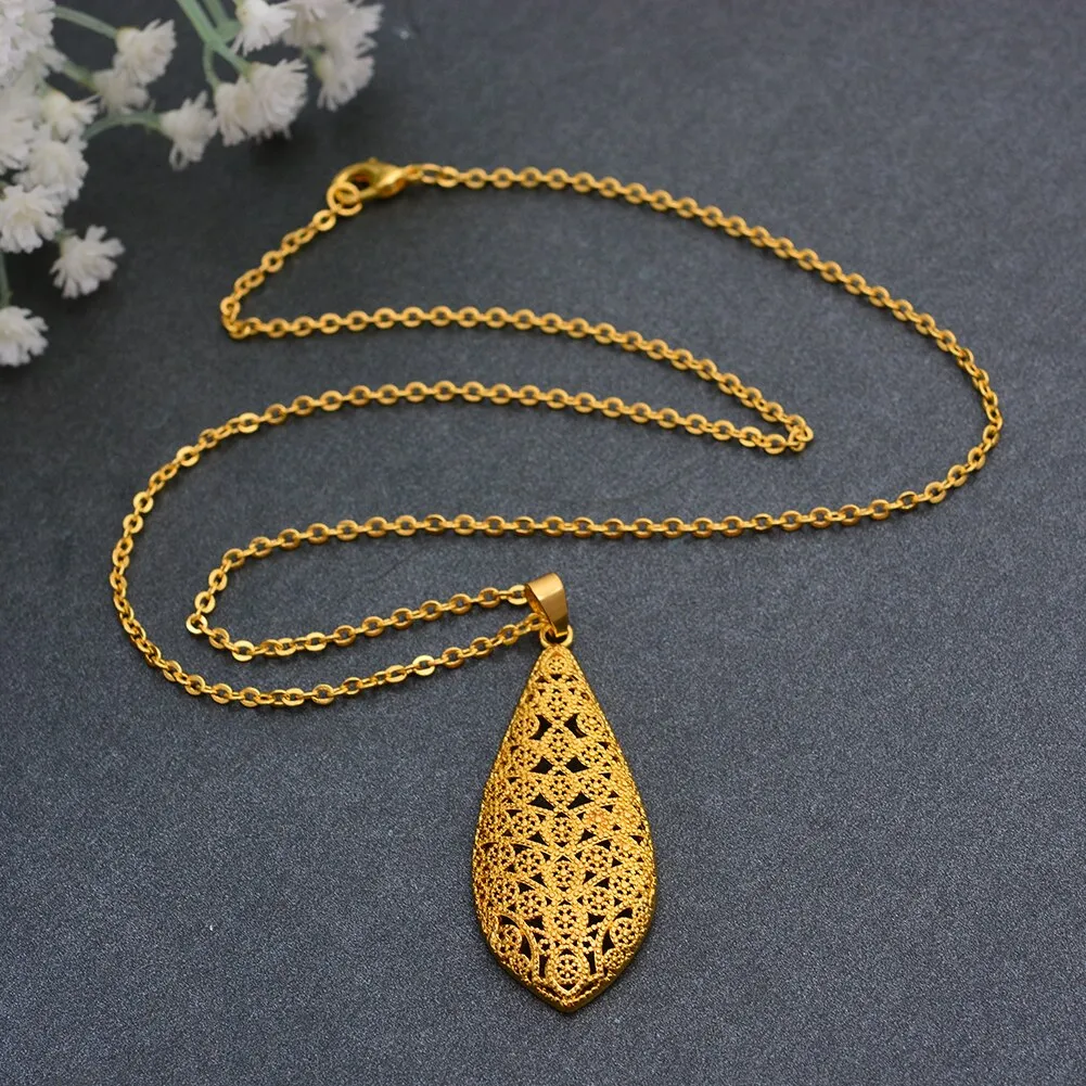 New Ethiopian Necklaces Pendants Gold Color Jewelry