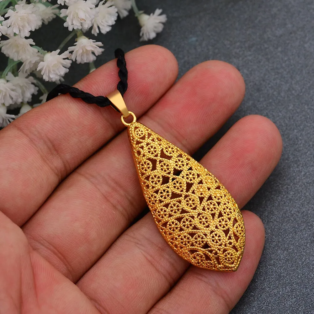 New Ethiopian Necklaces Pendants Gold Color Jewelry