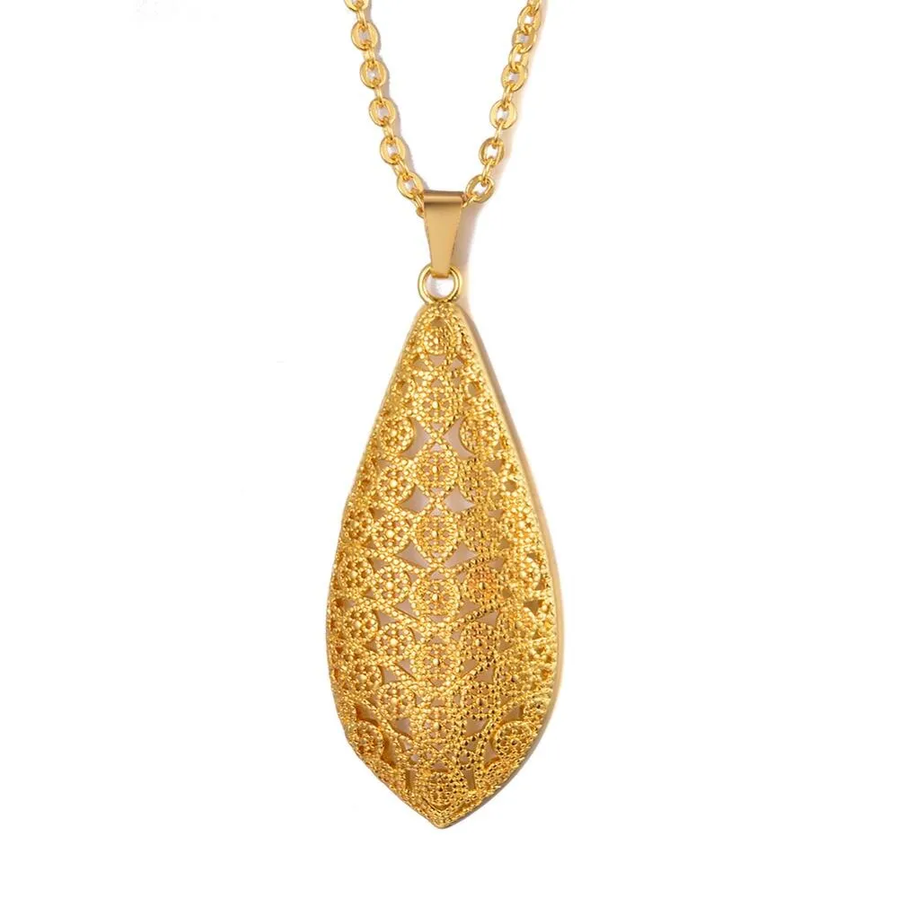 New Ethiopian Necklaces Pendants Gold Color Jewelry