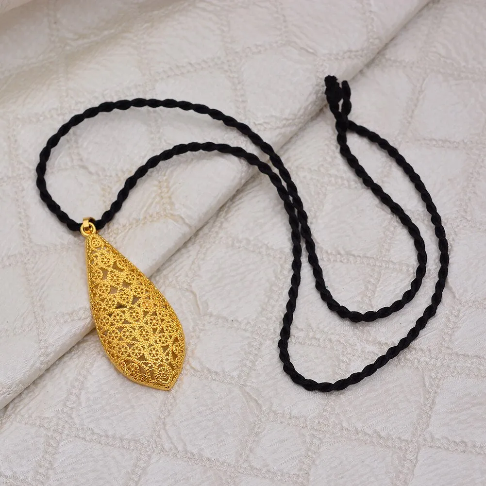 New Ethiopian Necklaces Pendants Gold Color Jewelry