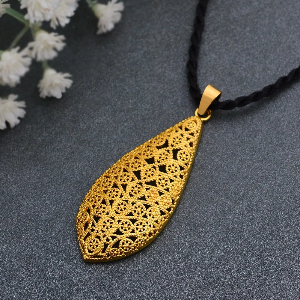 New Ethiopian Necklaces Pendants Gold Color Jewelry