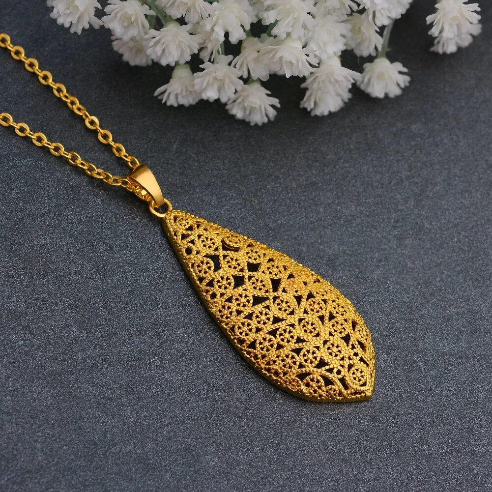 New Ethiopian Necklaces Pendants Gold Color Jewelry
