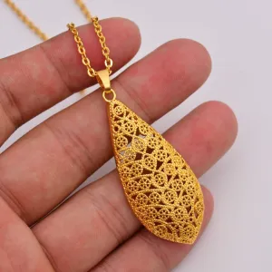 New Ethiopian Necklaces Pendants Gold Color Jewelry