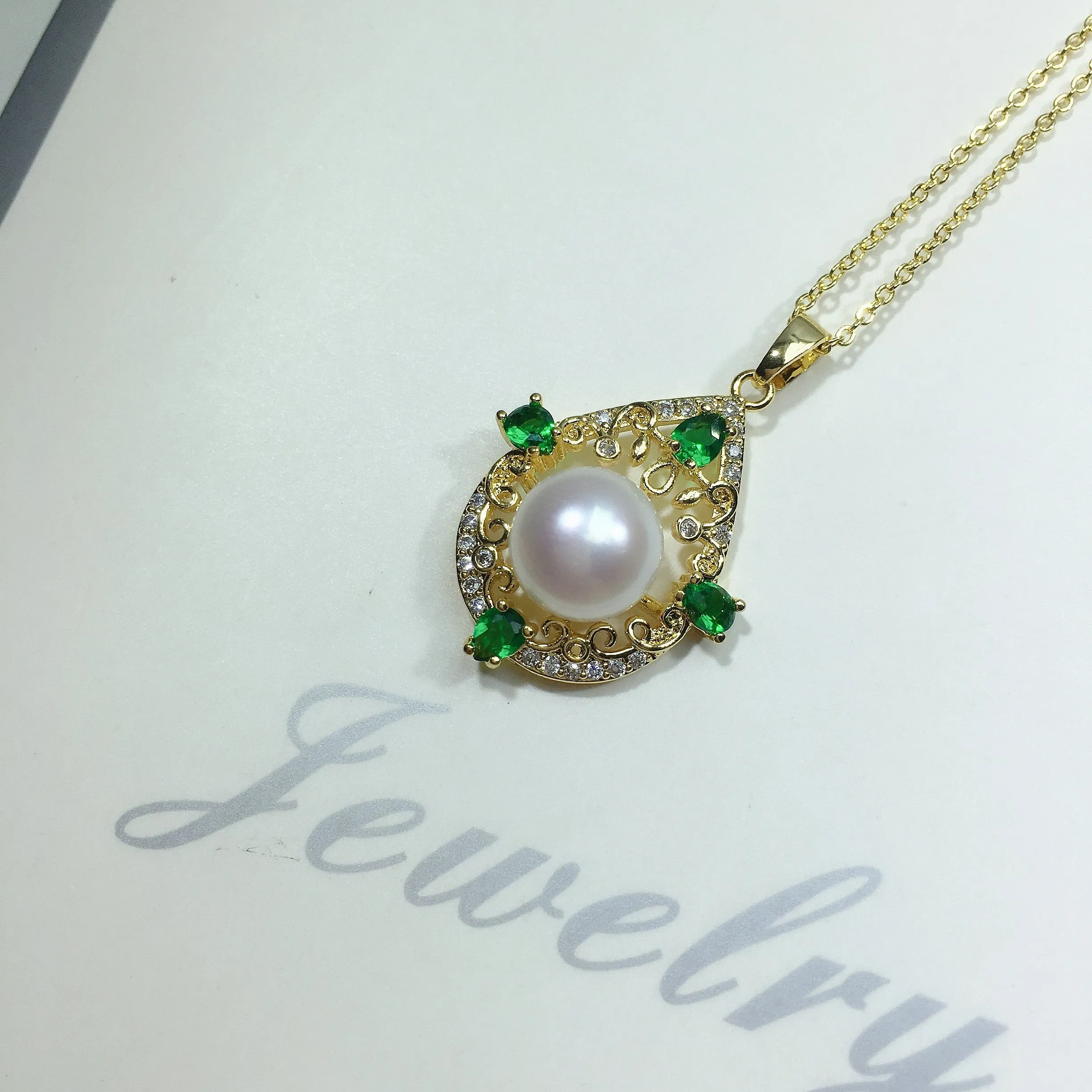 New Gold Color Charm Chain Necklace