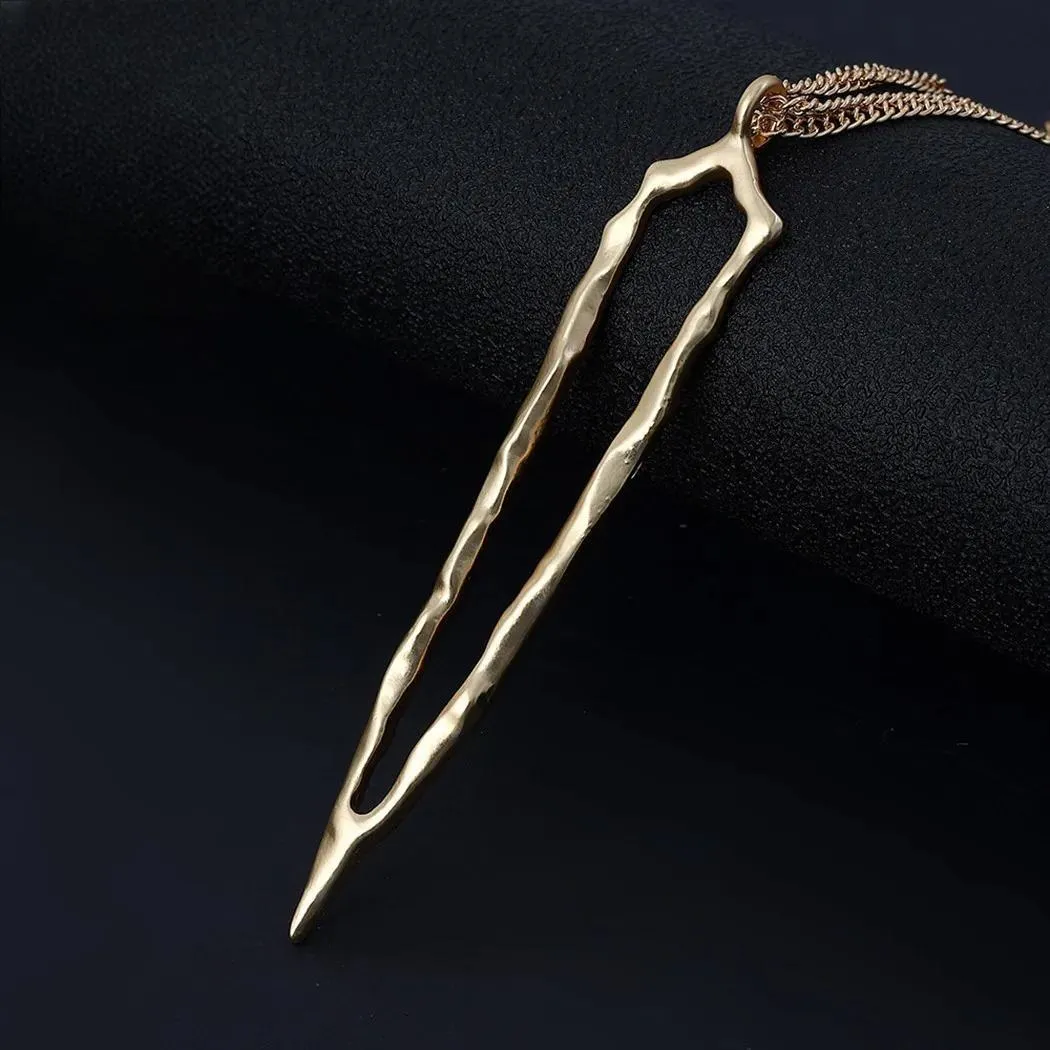 New in Fashion Long Colar Necklace Geometric Suspension Pendants Chains