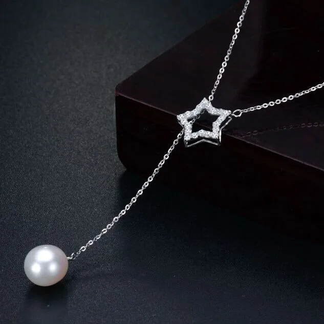 New Pearl Necklace Natural Freshwater Pearl Lucky Star Necklace Pendant