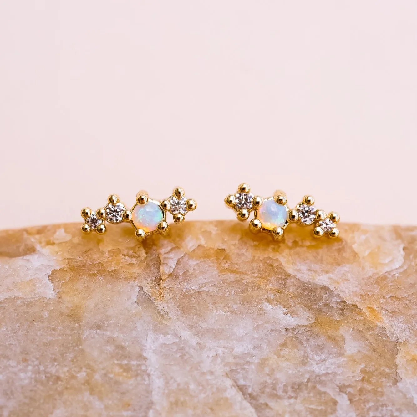 Odessa Opal Cluster Studs