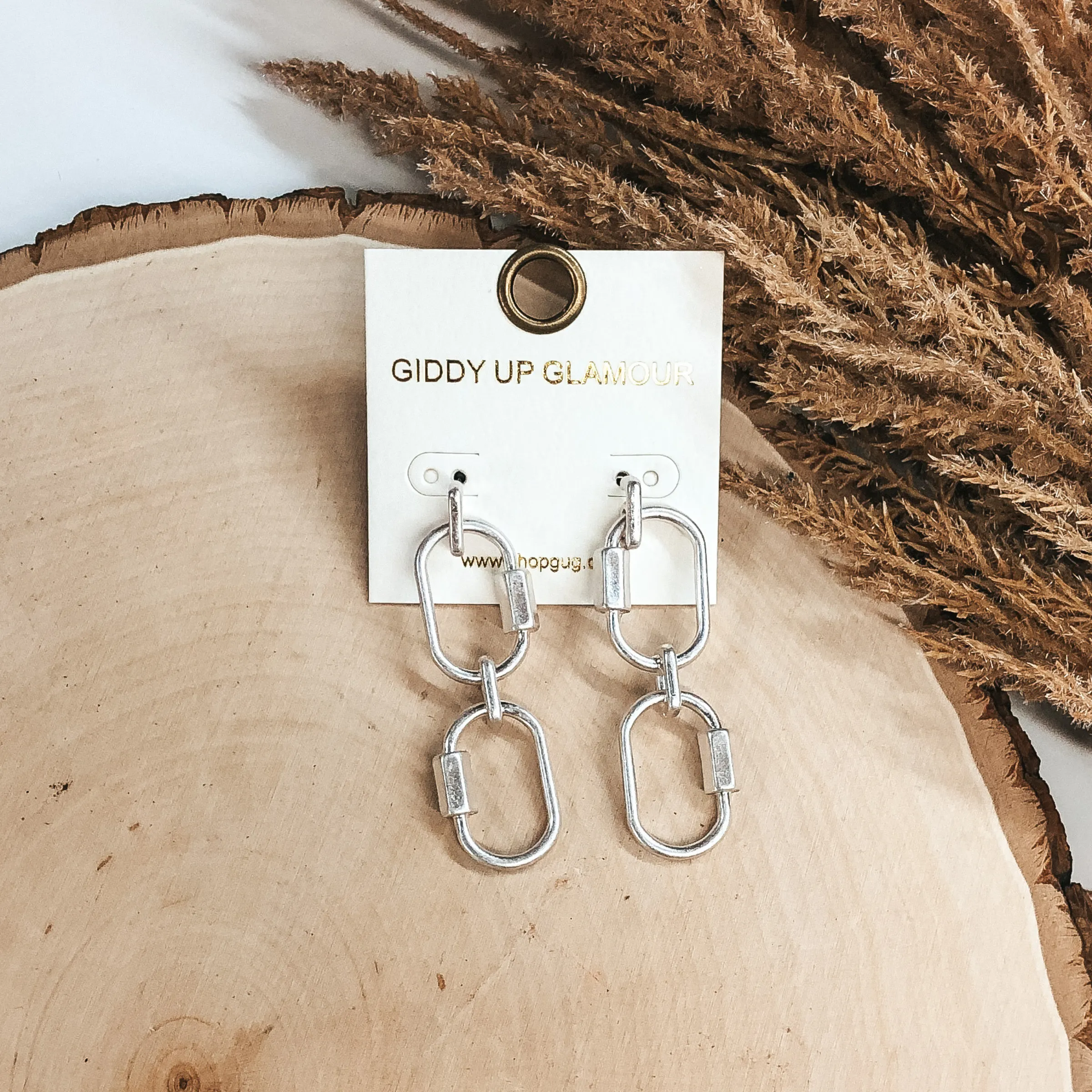 On The Clock Earrings in Matte Silver